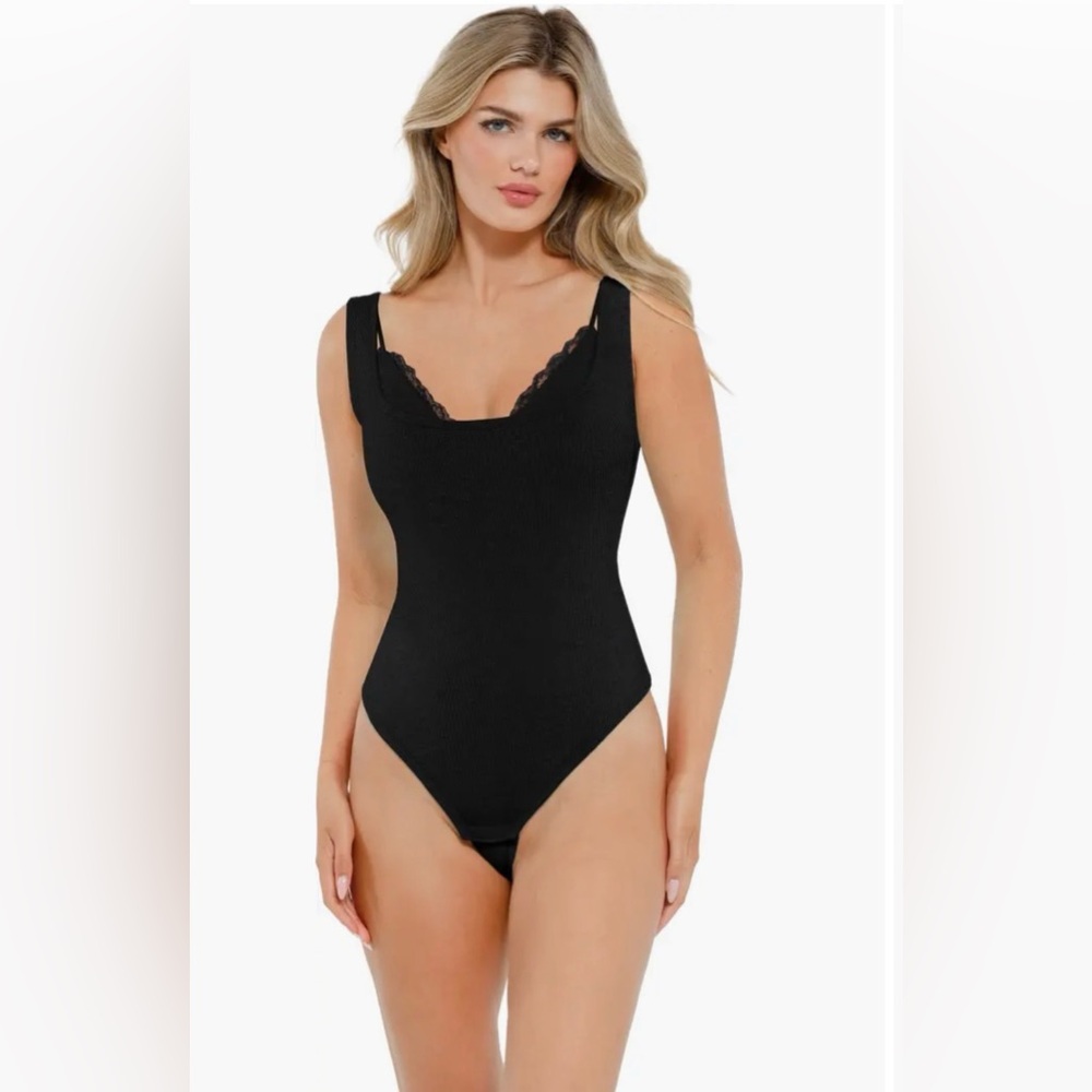 Popilush Shapewear Modal Tummy Control Inner Lace Cami Bodysuit
